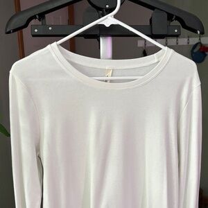 Elegant White Long Sleeve Women's Top